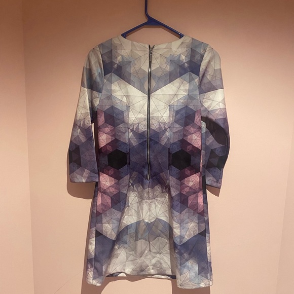 Bar III neoprene geometric dress - Picture 3 of 5